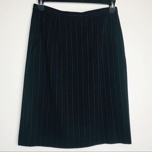 Teenflo French Brand Black Wool Pencil Skirt 4-6